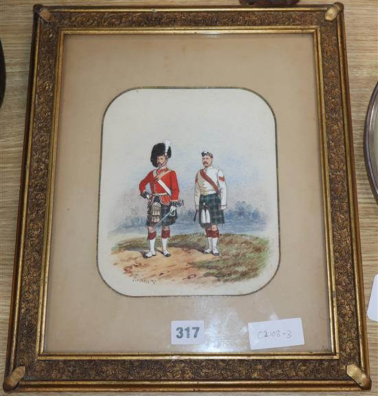 R. Simkin, 1878, watercolour, Uniform of the The Scots Guards, signed and dated 78, 21.5 x 18cm